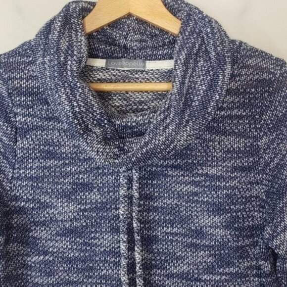 Loveappella | Navy Marled Cowl Neck Sweater - Picture 3 of 5